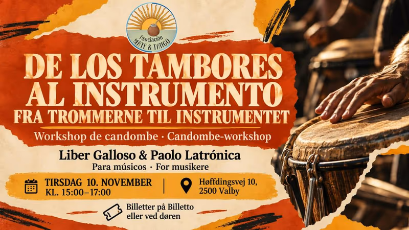 Fra tromme til instrument - De los tambores al instrumento · Candombe-workshop