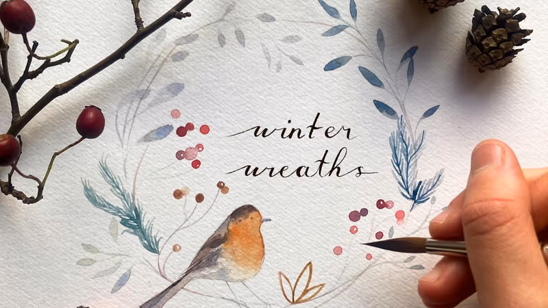 Winter Wreaths in Watercolour