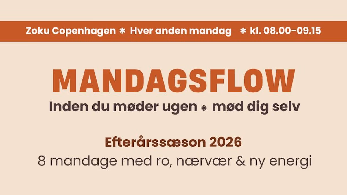 MandagsFlow – 2026年秋季课程 | 8个周一，带来宁静、专注与新能量