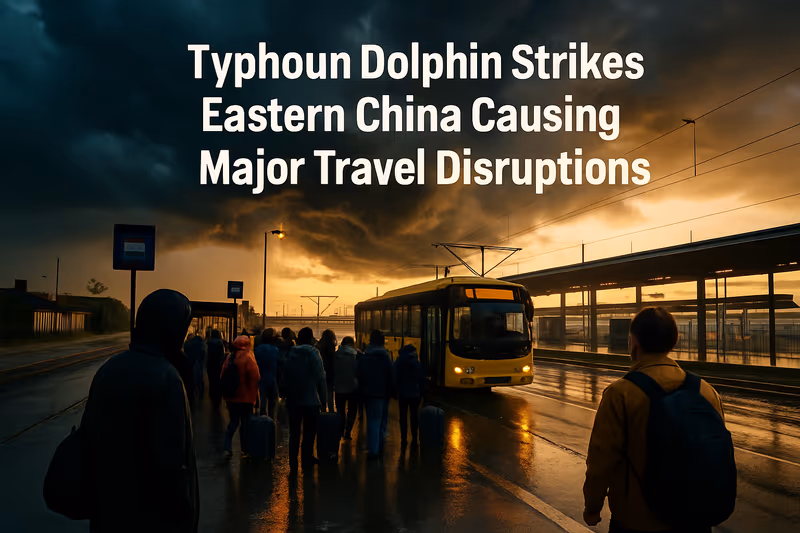 台风海豚登陆华东 转移超百万人航班大面积取消
