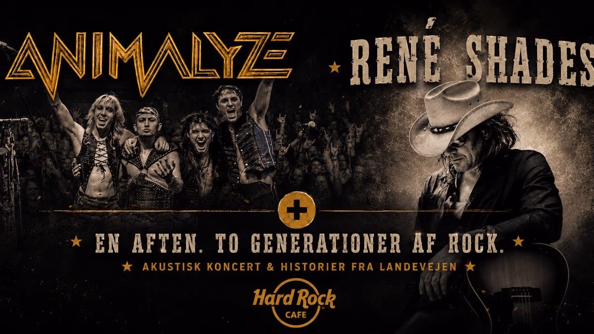 Unplugged：Animalyze 与 Rene Shades - 现场演出于 Hard Rock Café CPH