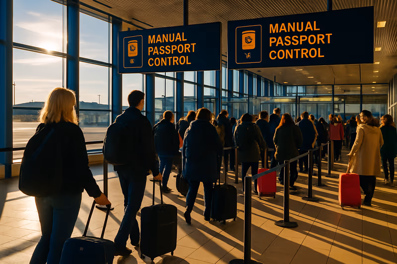 EU EES Airport Delays Force Reversion to Manual Passport Checks